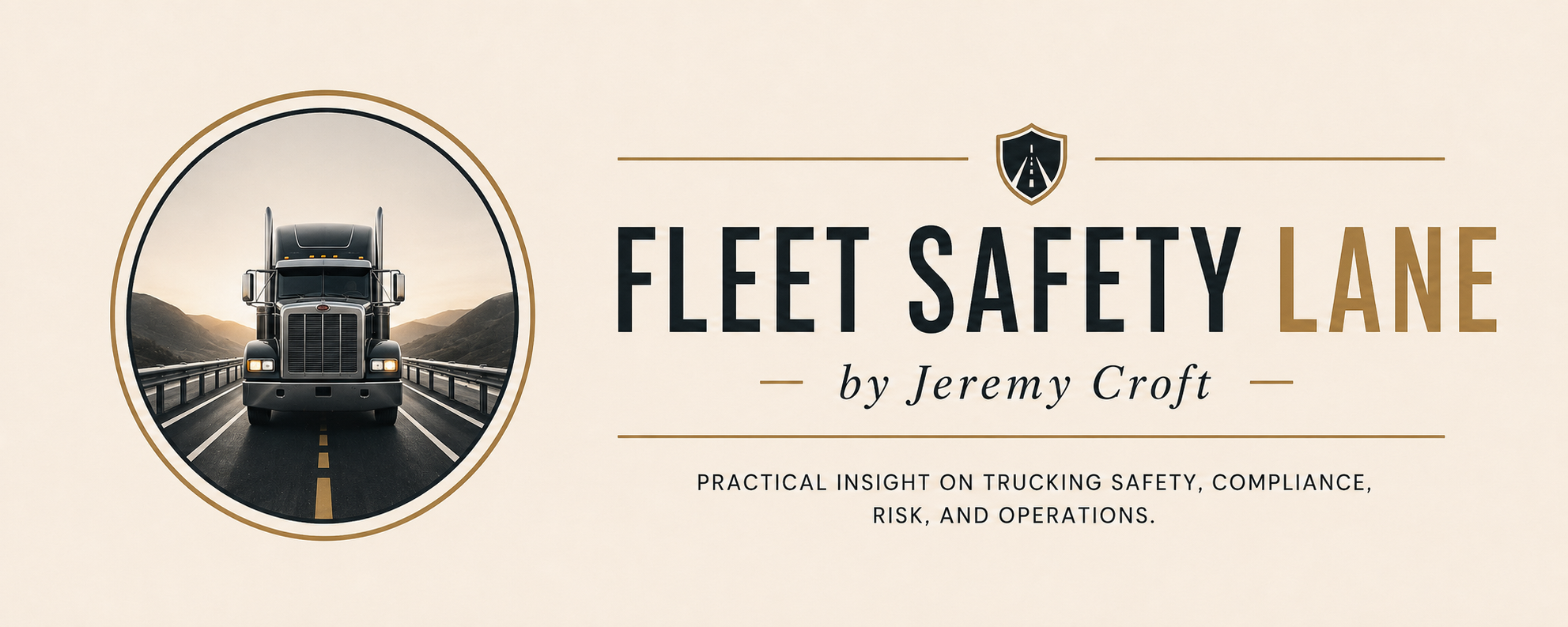 Fleet Safety Lane by Jeremy Croft — practical insight on trucking safety, compliance, risk, and operations